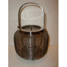 SS ROUND BALL LANTERN 30 CMS