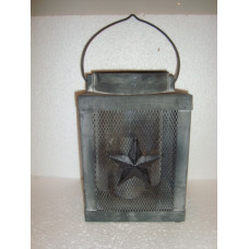 SQUARE LANTERN W STAR AND GLASS PIPE