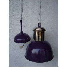 Hanglamp 20 cm rond nickle/purple