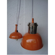 Hanglamp 20 cm rond nickle/orange