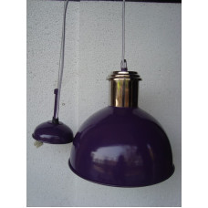 Hanglamp rond 27 cm nickle/purple