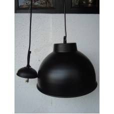 Hanglamp rond 31 cm black