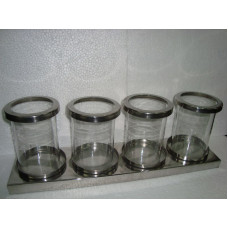 TRAY WITH 4 GLAS T / L