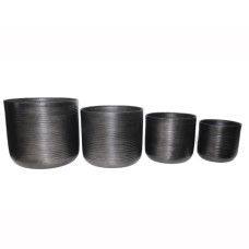 ARTISTIC ALUMINIUM SET OF 4 PLANTER LINEWORK