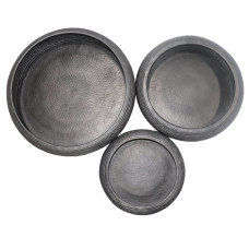 RIBBED BOWL TRAY SET OF 3