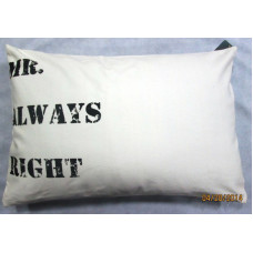 Kussen 40x60 white mr. Right