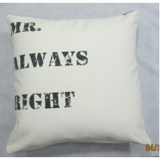 Kussen 45x45 white mr. Right