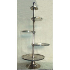 ETAGERE 5-TIER RAW NICKLE