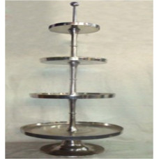 ETAGERE 4-TIER RAW NICKLE