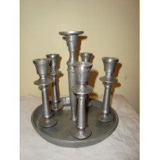 PLATE W 6 CANDEL STAND