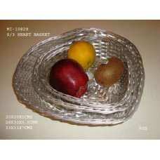 S/3 HEART BASKET