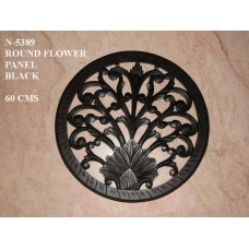 WOODEN FLOWER PANEL ROUND