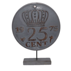 25 CENTS COIN ON BASE SMALL