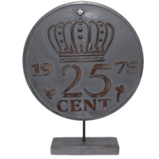 25 CENTS COIN ON BASE BIG