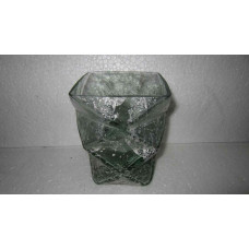 ZIG ZAG SQ. VASE TAPER STONES RECYCLED