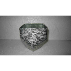 DIAMOND CUT SQ. VASE SMALL STONES RECYCL