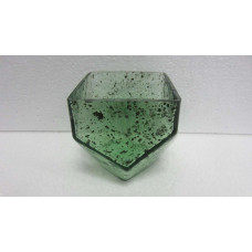 DIAMOND CUT SQ. VASE SMALL STONES RECYCL