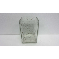 DIAMOND CUT SQ. VASE BIG STONES