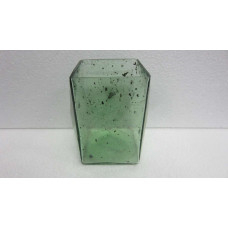 DIAMOND CUT SQ. VASE BIG STONES RECYCLED