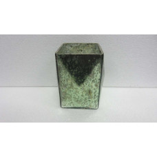 DIAMOND CUT SQ. VASE BIG STONES RECYCLED