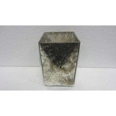 DIAMOND CUT SQ. VASE BIG STONES