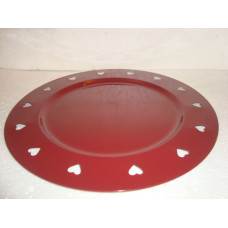 HEART CHARGER PLATE 35CM