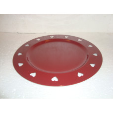 HEART CHARGER PLATE 40CM