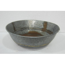 Bowl round hammered galv rust