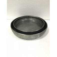 Tray round set 2 zinc