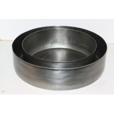 Tray round high set 2 zinc