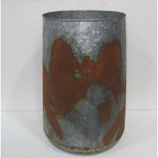 Drum vase high galv rust