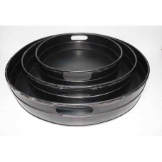 ROUND TRAY SET 3 WITH HANDLE