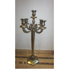 5 LITE CANDLE STAND RAW NICKLE