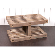 Coffeetable rechthoek 2 laags plank