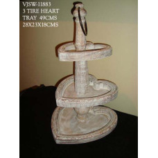 3 TIRE HEART TRAY 49 CMS