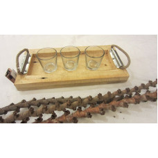 TRAY WITH ROPE HANDLE