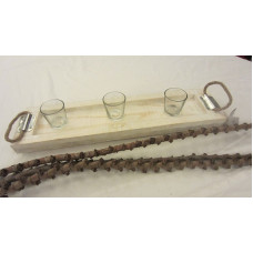 TRAY WITH ROPE HANDLE