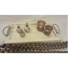 TRAY WITH ROPE HANDLE