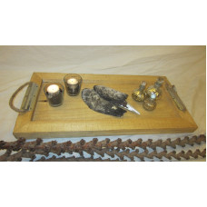 TRAY WITH ROPE HANDLE