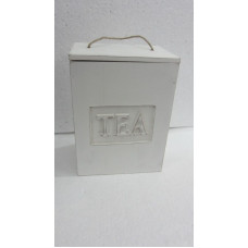 hout tea box wit