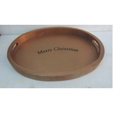 MERRY CHRISTMAS TRAY OVAL