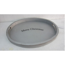 MERRY CHRISTMAS TRAY OVAL