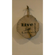 ROUND HANGING LIVE LAUGH