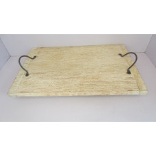 RECT. TRAY WITH IRON HANDLE