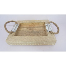 TRAY WITH ROPE HANDLE SMALL