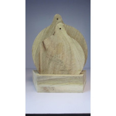 S/2 ROUND CHOPPING BOARD