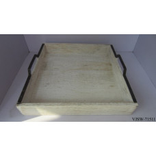 TRAY RECT. IRON HANDLE