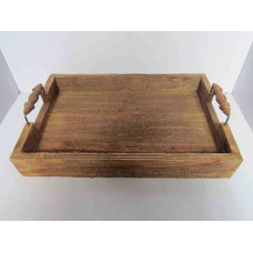 RECT. TRAY HIGH BORDER WDN HANDLE RIBBED