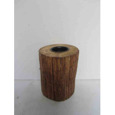 LOG RIBBED CANDLE STAND SMALL