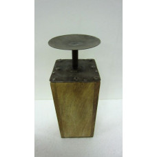 IRON TOP SQ. CANDLE STAND SMALL